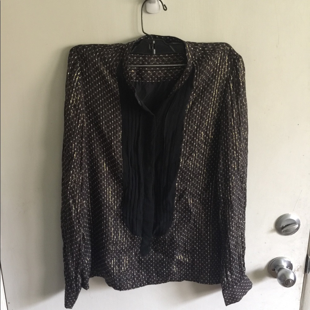 Alice Ritter silk tuxedo blouse 4